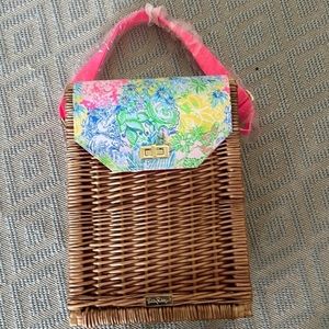 Lilly Pulitzer Wine Basket NWT IN Box